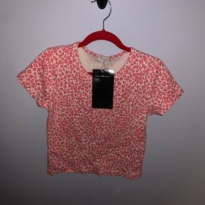 Brandy Melville Pink Cheetah Ashlyn Top